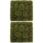  2 Pieces Moos Künstlich Mooslandschaftsornamente Gartenwanddekoration