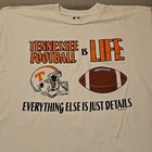 Tennessee Volunteers Football Is Life Vintage White T-Shirt Xl Usa