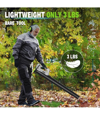 Cordless Leaf Blower and Hedge Trimmer Combo 21V Ultra-Lightweight 3Lbs 400CFM/1 - Picture 5 of 10