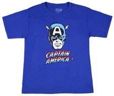 Marvel Boys Avengers Captain America Big Face Superhero Costume T-Shirt 3T 