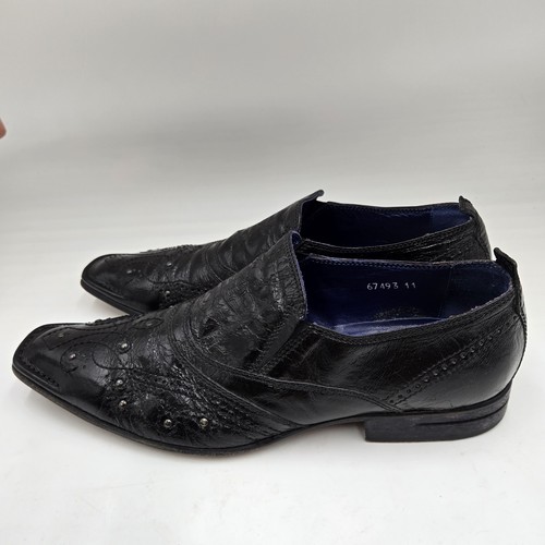 Mark Nason Rock Lives Dragon Black Leather Loafer Shoes Mens Size 11 Studded - Picture 4 of 8