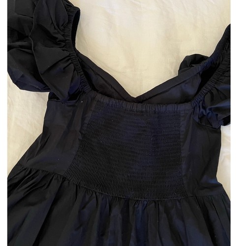 Nuevo con etiquetas Vestido Hill House Ava XS Negro Volantes Calado - Imagen 6 de 6