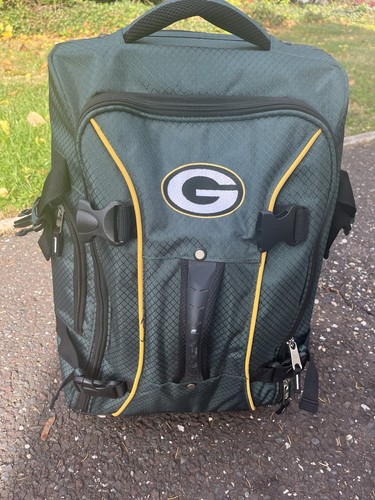 ✨Rara maleta de mano rodante Green Bay Packers ~ Equipaje de la NFL viaje duradero 🧳