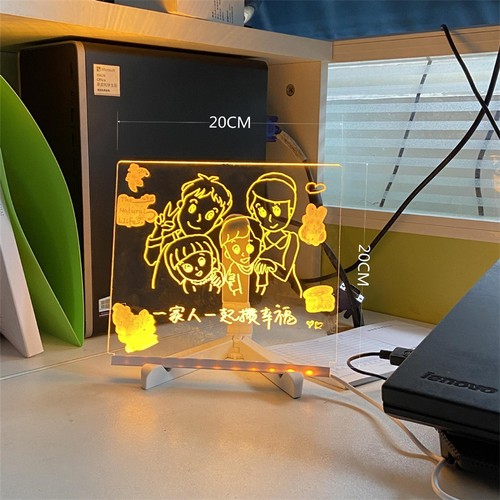 Acrylic Transparent LED Writing Message Note Board for Office Classrooms Houses - Picture 2 of 11