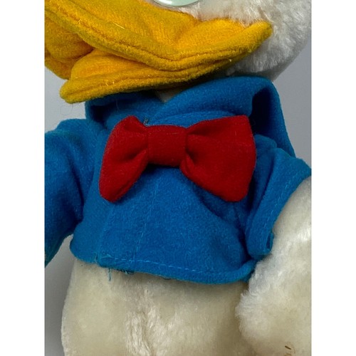 Vintage Walt Disney World Donald Duck Plüschtier Stofftier blaue Plastikaugen - Bild 4 von 8