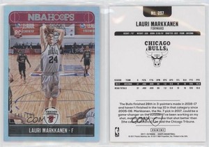 2017-18 Panini NBA Hoops Silver /199 Lauri Markkanen #257 Rookie RC