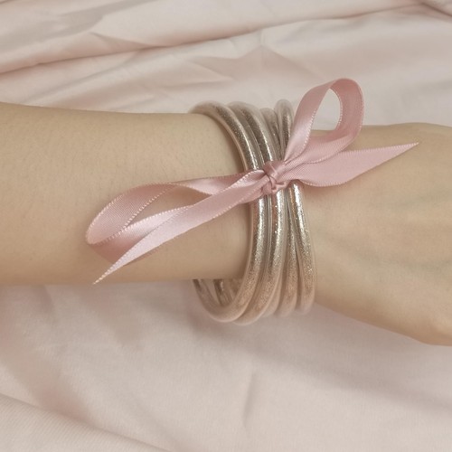 Glitzer Jelly Armreifen Armbänder Schleife Jelly Armreif Armbänder Set leicht S - Bild 2 von 7