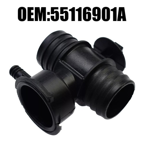 Black Coolant Filler Neck Radiator Hose Connector OEM Number 55116901A - Picture 5 of 13