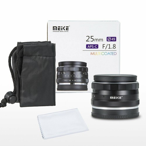 Meike 25mm F1.8 APS-C Manual Focus Wide Angle Lens for Sony Canon Fuji M43 Mount - Picture 2 of 9