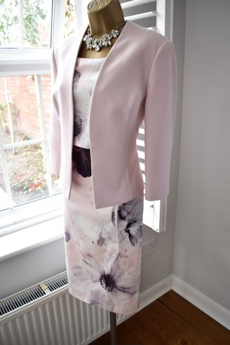 Coast Size 12 (14) Pink Dress and Jacket Mother of the Bride Outfit Wedding - Picture 2 of 9