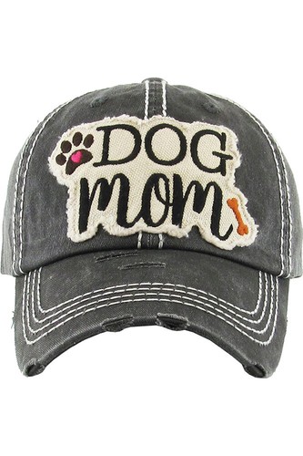 Kbethos Women's Vintage Washed Distressed Dog Mom Stitch Baseball Cap Hat - Picture 3 of 51