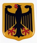 German Eagle shield Emblem domed decal Bike Car sticker Deutschland Germany