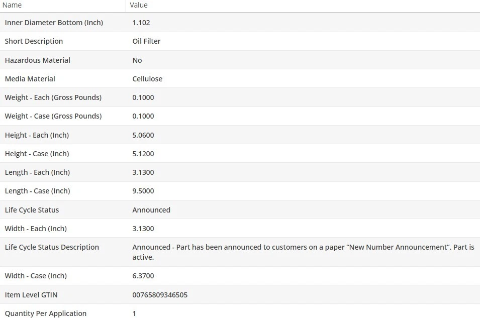 OEM Type Oil Filter WIX for CHEVROLET SONIC 2013-2020 L4-1.4L Foto 4 de 4