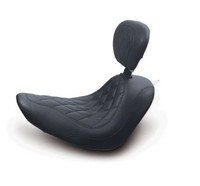 Mustang Wide Tripper Diamond Stitch Solo Seat W/ Backrest For Harley Davidson on sale Mustang Wide Tripper Diamond Stitch Solo Seat W/ Backrest For Harley Davidson on sale