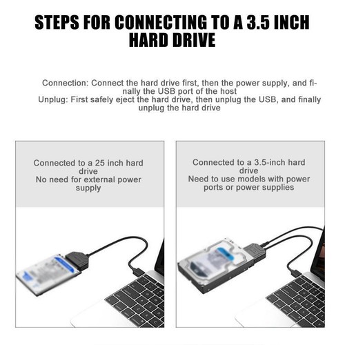 ☆SATA auf USB 3.0 2.5/3.5 Zoll HDD SSD Konverter Festplatte-Kabel Line F1C6 - Bild 10 von 11