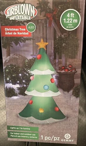 4’ LED CHRISTMAS TREE CHRISTMAS INFLATABLE BY GEMMY NEW - Picture 2 of 2