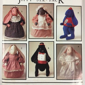 Simplicity 7206//0686 23” BUNNY RABBIT Stuffed Doll /& Clothes Pattern