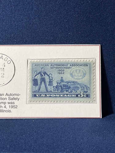 Estampilla de 3 centavos de dólar de The American Automobile Association - EE. UU. EN MUY BUEN ESTADO (1952) como nueva NH - Imagen 2 de 2