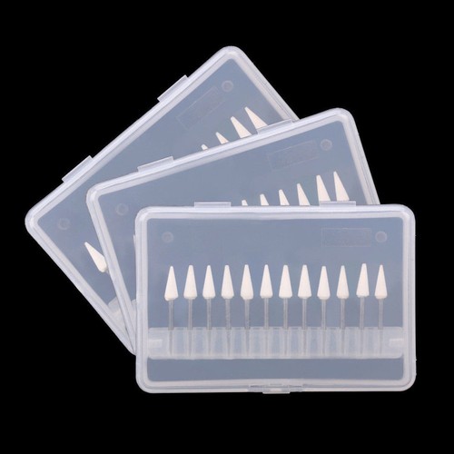 Dental White Stone Porcelain Resin Handpiece Polishing Burs FG Cone/Flame/Round - Picture 2 of 25