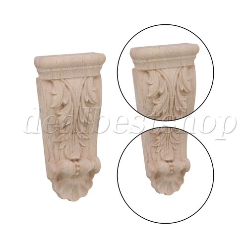 30x Unpainted Solid Wood Carved Corbels Column 1.97x0.67x3.94 Inch F45 - Picture 6 of 9