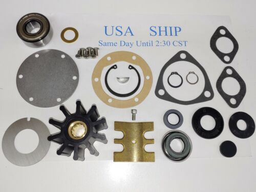 Rebuild Kit For Perkins Marine Sea Water Pump 2488275 Jabsco 9700-01 W / Gaskets - Picture 2 of 2