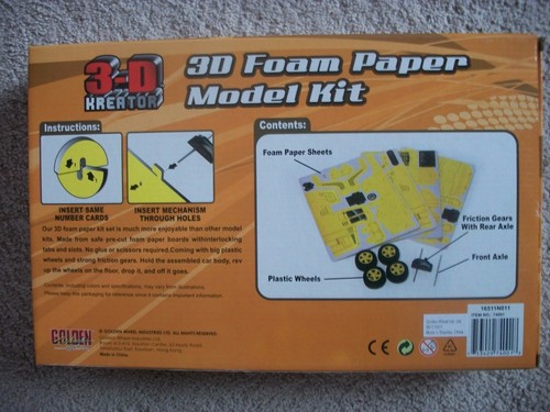 Papiermodell Radlader Golden 3-D Kreator Schaumstoff Papier Modellbausatz Lader Neu - Bild 2 von 2