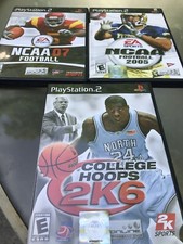 NCAA Football 05, 07 And 06 Basketball PlayStation 2, Complete Tested & Working
