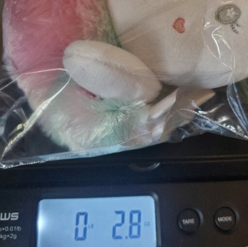 Einhorn Baby Lovey Plüsch Batik Pastell Regenbogen Farben Satin Sicherheitsdecke - Bild 7 von 7