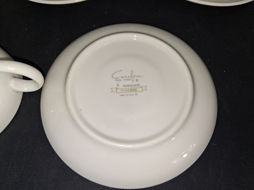 Vintage Syracuse FINESSE Carefree True China Set of 3 Cups & Saucers Made in USA - Picture 7 of 9