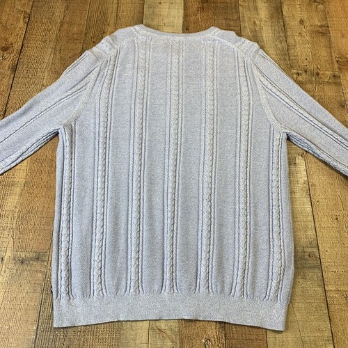 Suéter Tommy Bahama Mezcla Seda Arenas Mármol En Azul Manga Larga Para Hombres XL - Imagen 3 de 8