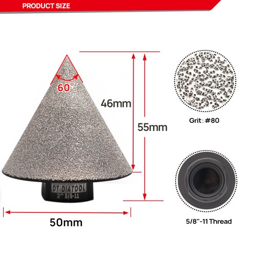 1pc 20mm-82mm Diamond Beveling Chamfer Bit Porcelain Tile Milling Finger Bit - Picture 14 of 19