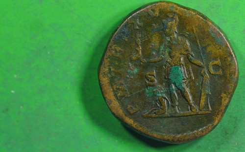Römisches Kaiserreich ae Sesterz Münze von Caracalla MARS, GEFANGEN & SIEG @0706 - Bild 3 von 3