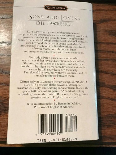 Sons And Lovers D.H. Lawrence Taschenbuch - Bild 2 von 2