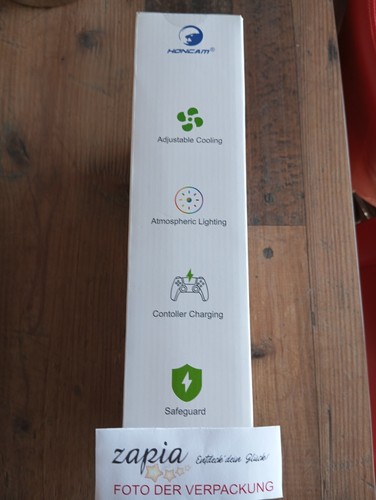 PS5 Slim Ladestation mit Kühler, RGB-Licht & Headset-Halter, Disc-Aufbewahrung - Bild 2 von 3