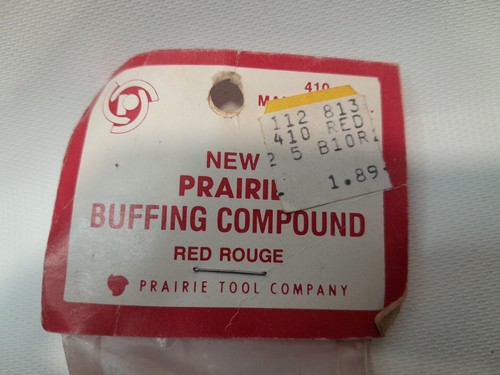 Vtg Prairie Tool Buffing Compound RED ROUGE For Fine Sterling Other Metals NOS - Picture 5 of 5