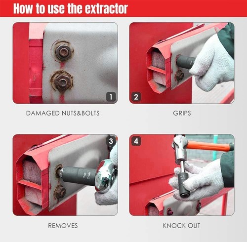 5Pcs Twist Socket 1/2in. Drive For Wheel Lug Nut Damaged Removal and Extractor - Picture 3 of 6