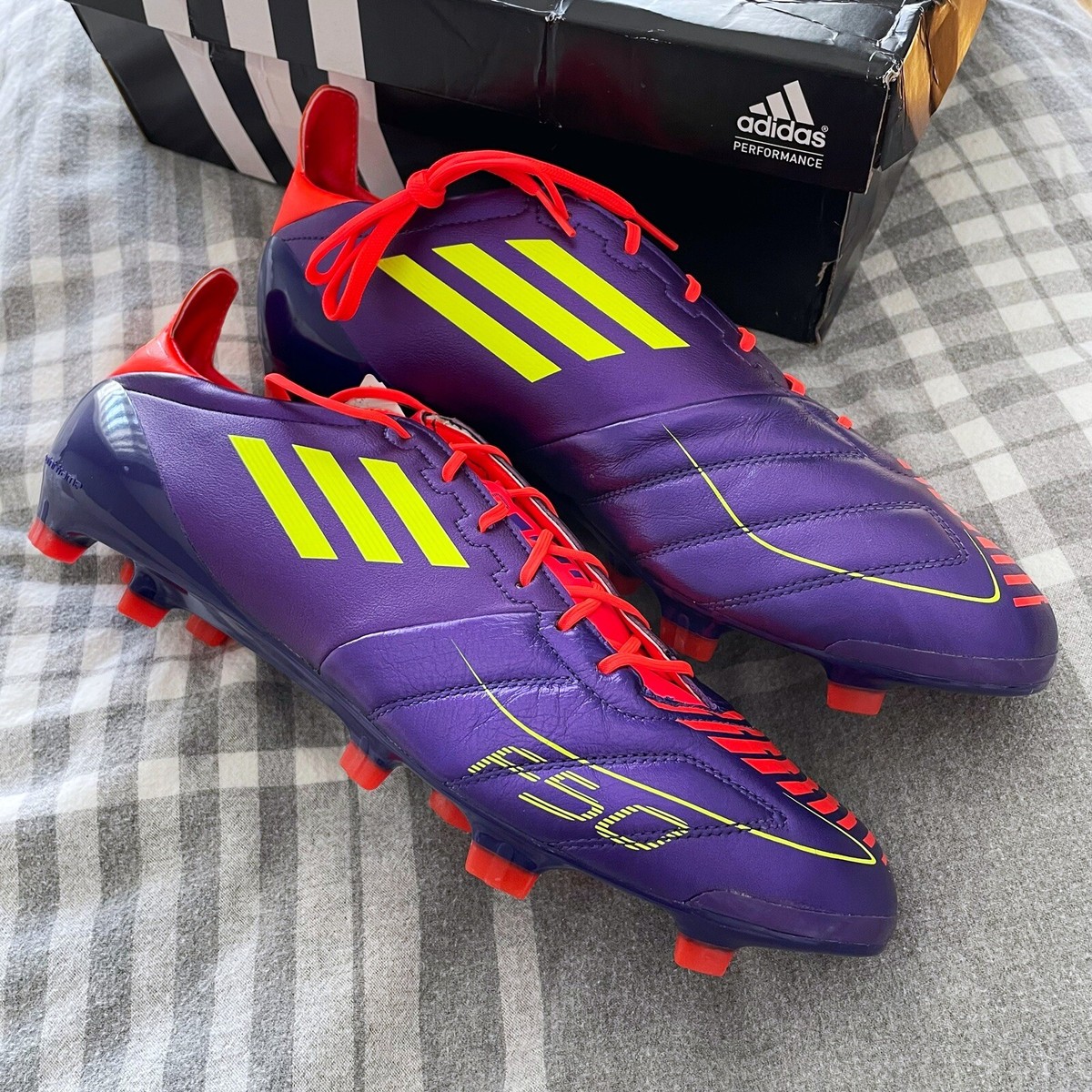 ADIDAS F50 ADIZERO TRX FG LEA * G40336 * 12.5 US * PURPLE SOCCER