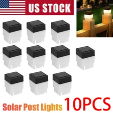Solar Post Light 2x2" Waterproof LED Outdoor Garden Street Step Fence Cap Lamp