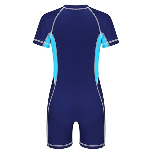 Kids Boy Bathing Suit Sport Swimwear Bodysuit Swimsuit Color Block Costume - Picture 9 of 28