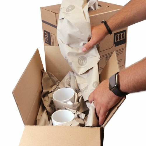 2x SpeedMan Box 450 m Packpapier Schrenzpapier Stopfpapier Füllmaterial Spender - Bild 6 von 6