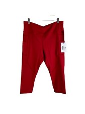 New Zyia Red Pocket Light n Tight Hi-Rise Capri Womens 20