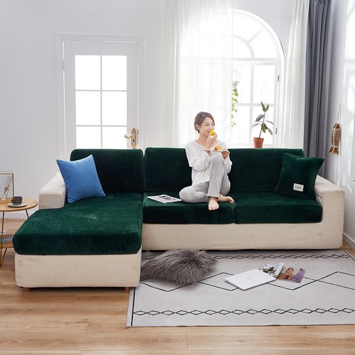 Velvet Sofa Couch Cushion Cover Super Stretch Slipcover Protector 1 2 3 4 Seater - 第 5/29 張圖片