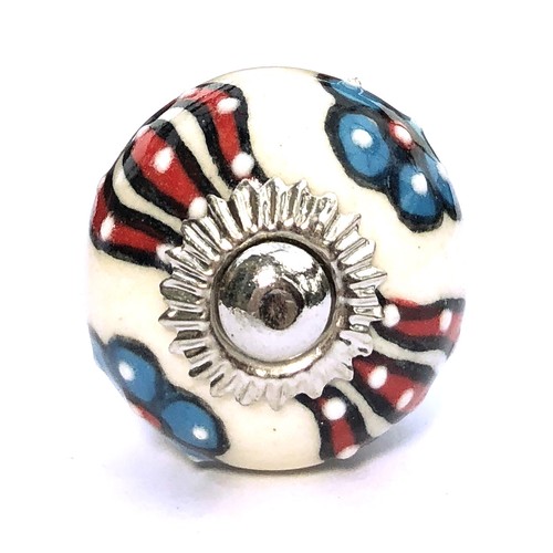 Small chic cupboard door knobs handles drawer pulls. Ceramic knobs and glass - Picture 102 of 109