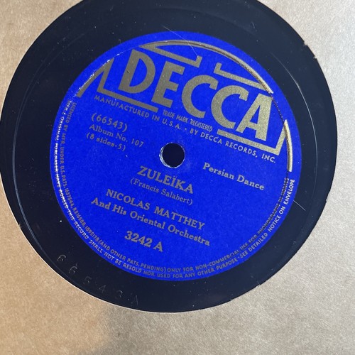 10" 78 RPM Set (4) Nicolas Matthey-Persian Folk Songs and Dances/Decca Album 107 - Picture 4 of 12