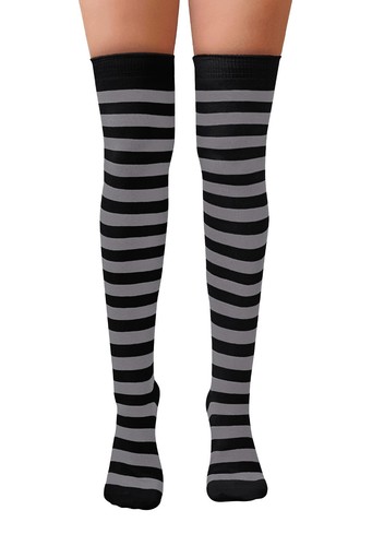 Girls Over The Knee Stripey Striped Socks Cosplay Fancy Dress Up Party UK 4-5.5 - Picture 61 of 106