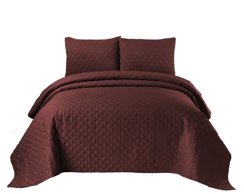 Luxus geprägte gesteppte Bettwäsche Sofa Überwurf & Kissenbezug Doppel Kingsize Bett Set - Bild 6 von 61