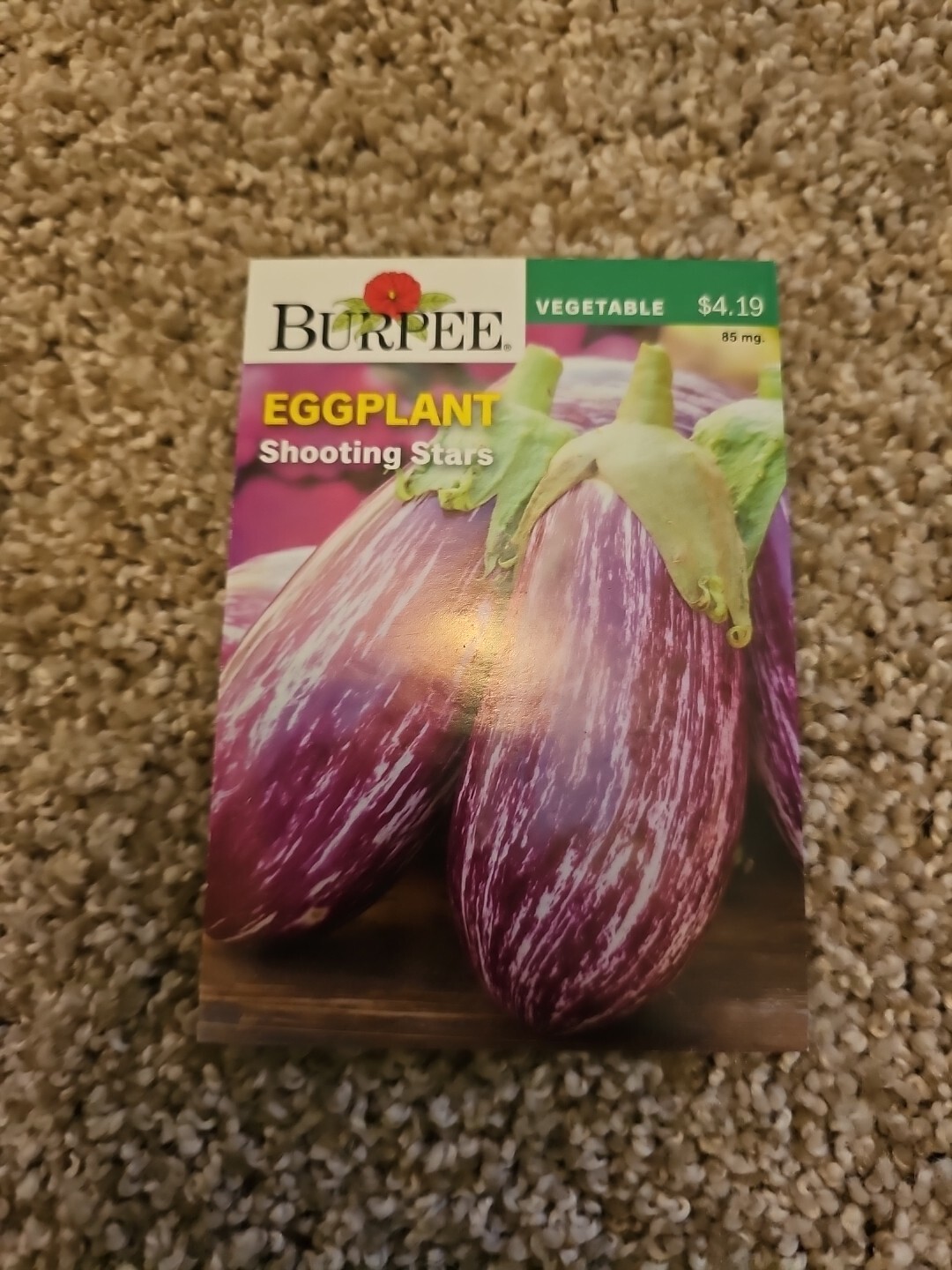 Shooting Stars Eggplant Heirloom Burpee Seed Packets Vegetable eBay