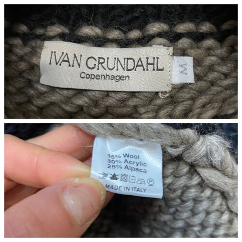 IVAN GRUNDAHL ALPACA BLEND OVERSIZED KNITTED PRINTED JUMPER-M - Picture 12 of 12