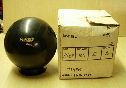 15.69 OS 1987 Star Trak EQUALIZER BLACK POLISHED Bowling Ball Ravenna,Ohio - Picture 2 of 13