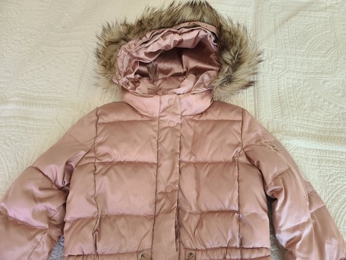 Gap Kids Girls Puffer Parka Faux Fur Trim Fleece Lined Size XL  - Bild 1 von 5